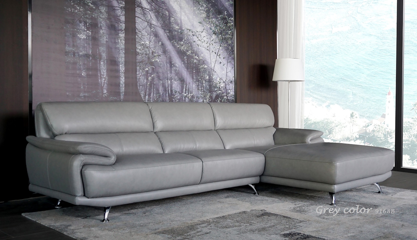 Genuine Leather Sectional Sofa 2510