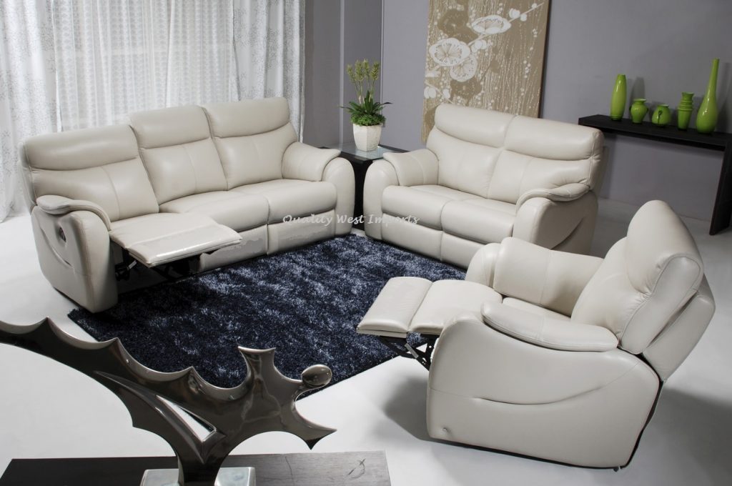 reclining leather sofa with power ports