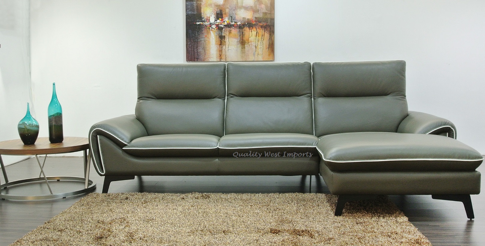 Italian Genuine Leather Sectional Sofa